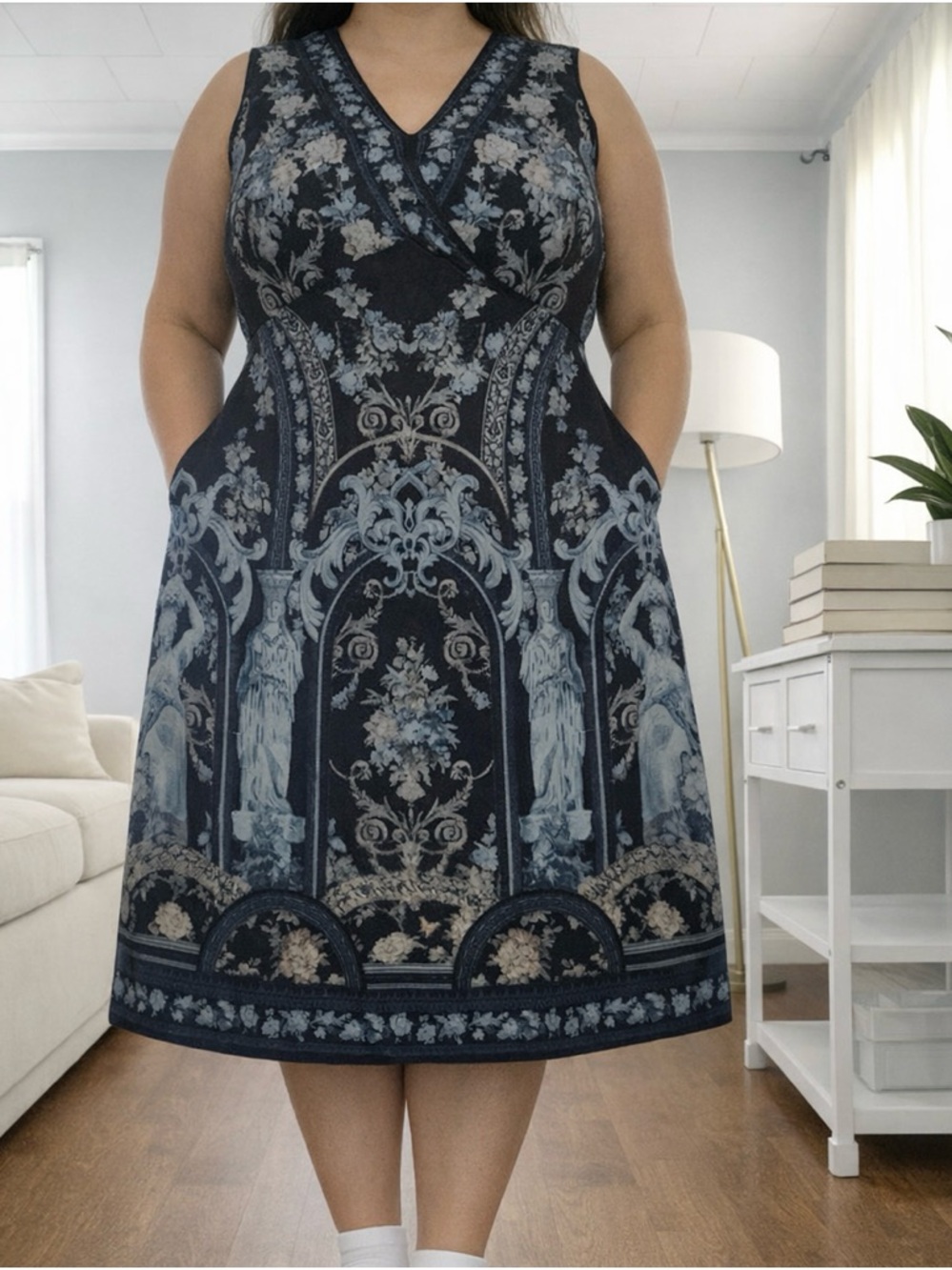 Bloomchic 22-24 midi statue dress 3x nwt 3xl - Picture 2 of 8